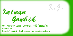 kalman gombik business card